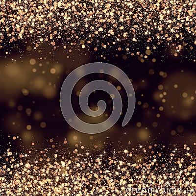 Gold glittering bokeh abstract Stock Photo