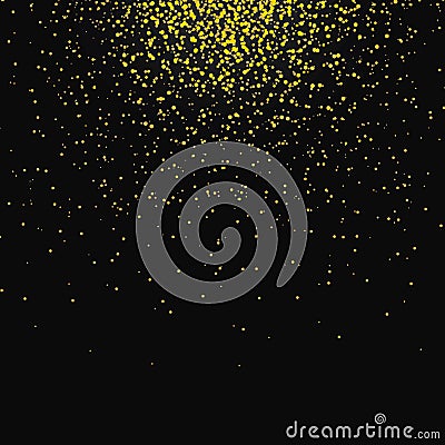 Gold glittering bokeh stars dust Vector Illustration