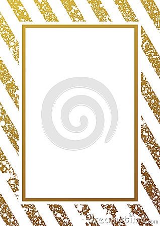 Gold glittering seamless lines pattern on white background Vector Illustration