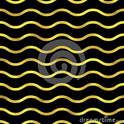 Gold glittering zigzag wave backgrouns Vector Illustration