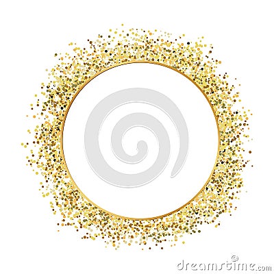 Gold glitters Vector Illustration