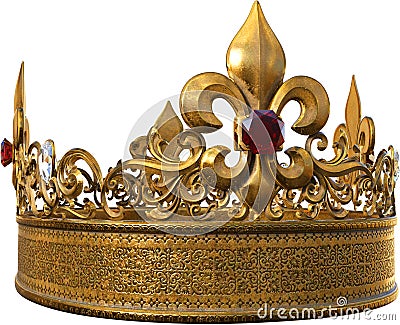 Royal Queen, King, Crown, Isolated Stock Photo