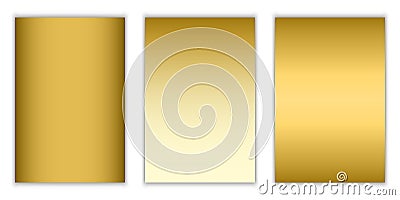 Gold gradient background vector texture metallic. Vector Illustration