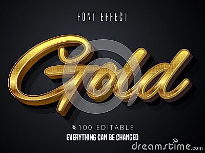 Gold gradient font effect Stock Photo