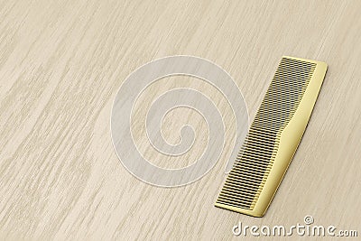 Gold hair comb Stock Photo