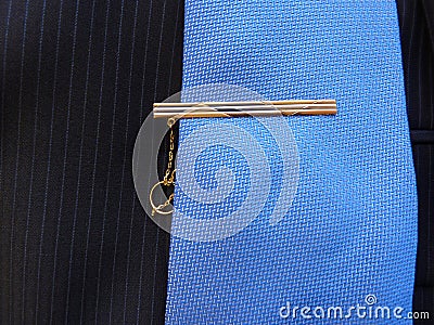 Gold hairpin for a tie Stock Photo