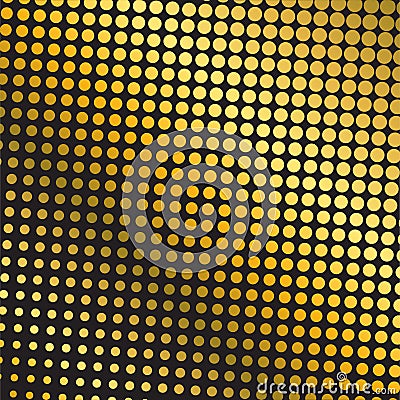 Gold halftone background Vector Illustration