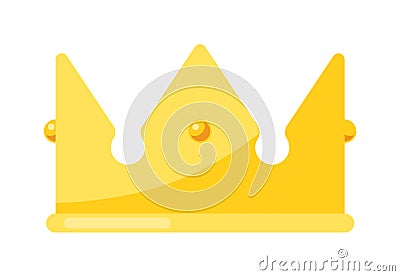 Gold heraldry and coronation game award isolated Vector Illustration