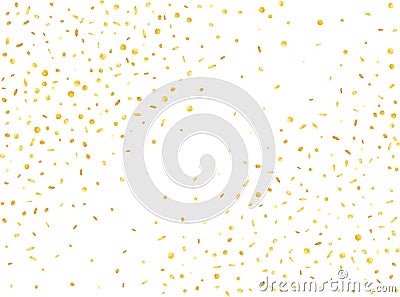 Gold hexagonal 3d confetti abstract Cartoon Illustration