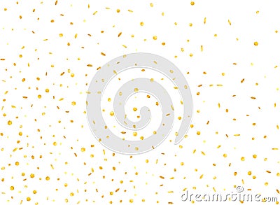 Gold hexagonal 3d confetti concept Vector Illustration