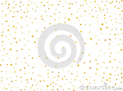 Gold hexagonal 3d confetti creative Cartoon Illustration