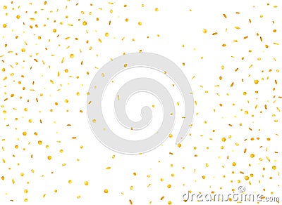 Gold hexagonal 3d confetti digital Cartoon Illustration