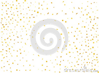 Gold hexagonal 3d confetti digital Stock Photo