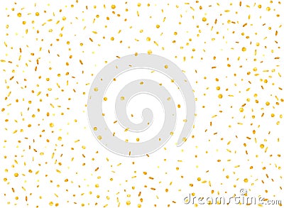 Gold hexagonal 3d confetti modern Stock Photo