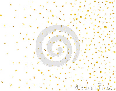 Gold hexagonal 3d confetti star Vector Illustration