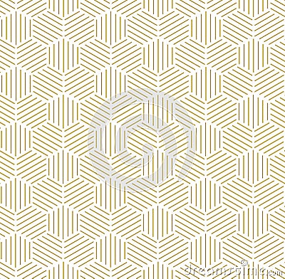 Gold Hexagonal Pattern Background Stock Photo