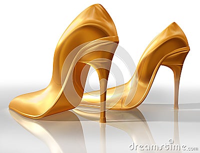 Gold High Heels Stock Photo - Image: 9246580