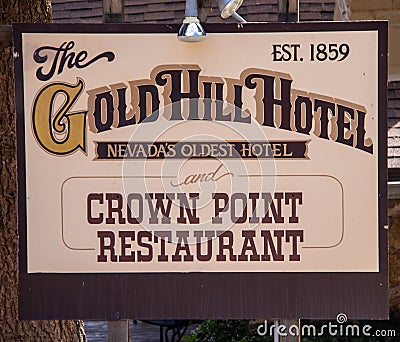 Gold Hill Hotel Near Virginia City Editorial Stock Photo