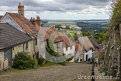 Gold Hill in Shaftesbury in Dorset, UK Editorial Stock Photo