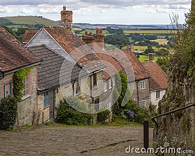 Gold Hill in Shaftesbury in Dorset, UK Editorial Stock Photo