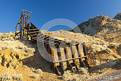 Gold Hill Vintage Mine Stock Photo