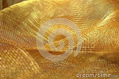 Gold Holiday Netting Fabric Royalty Free Stock Photography - Image: 239757