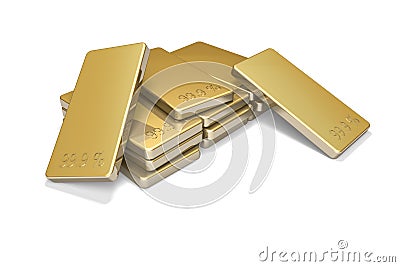 Gold Ingots 2 Stock Photo