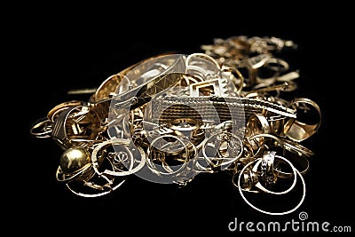 Gold jewelry Stock Photo