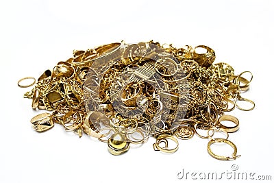 Gold jewelry Stock Photo