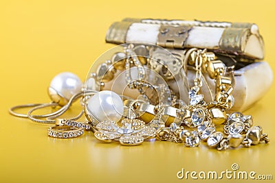 Gold Jewelry Stock Photo