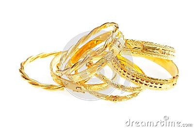 Gold jewelry Stock Photo