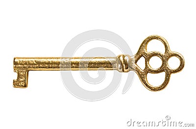 Gold key Stock Photo