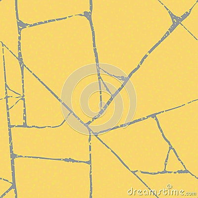 Gold kintsugi crack vector seamless pattern background. Golden irregular joined lines on black backdrop. Japanese art Vector Illustration