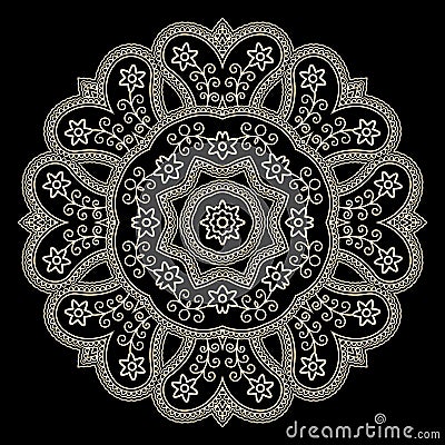 Gold lace doily Vector Illustration