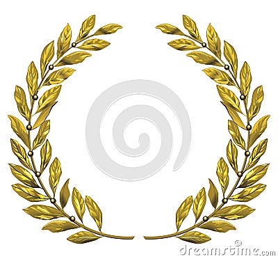 Gold laurel wreath Vector Illustration