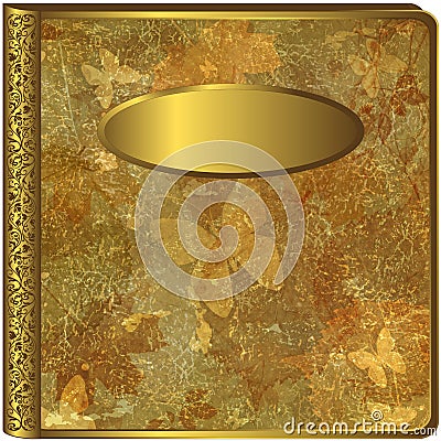 Gold leaf album cover Stock Photo