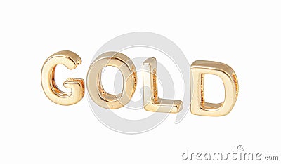 Gold letters Stock Photo