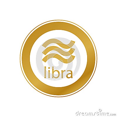 Gold Libra Coin Vector icon Design Vector Illustration