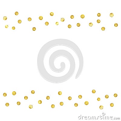 Gold line1 dot Vector Illustration