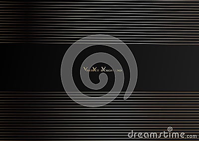 Gold lines on black background Vector Illustration