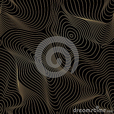 Gold lines seamless pattern, 3d texture Vector Illustration