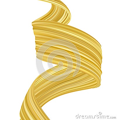 Gold liquid shape. Modern flow poster background with golden color brush paint stroke Vector Illustration