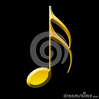 Gold Logo Music and Song Stock Photo