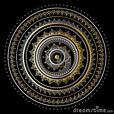 Gold mandala Vector Illustration