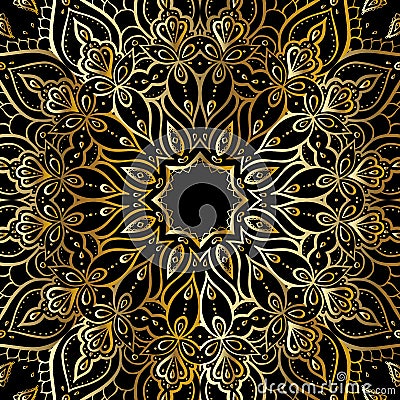 Gold mandala Vector Illustration