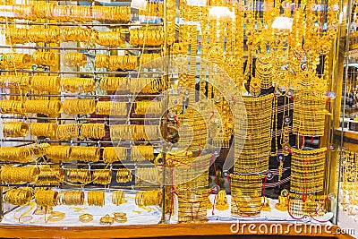 Gold market in Duba Stock Photo