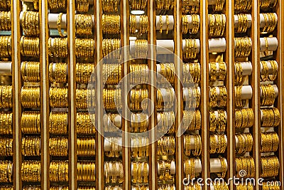 Gold market in Dubai Stock Photo