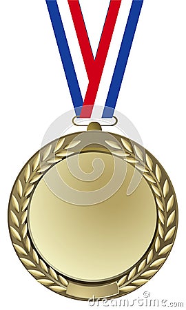 Gold medal Vector Illustration