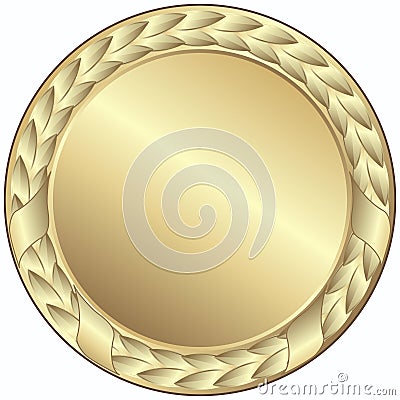 Gold medal Vector Illustration