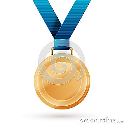 Gold medal Vector Illustration